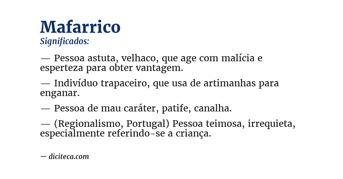 Significado de mafarrico