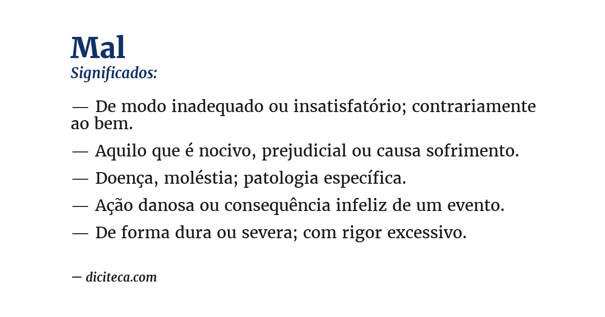 Significado de mal