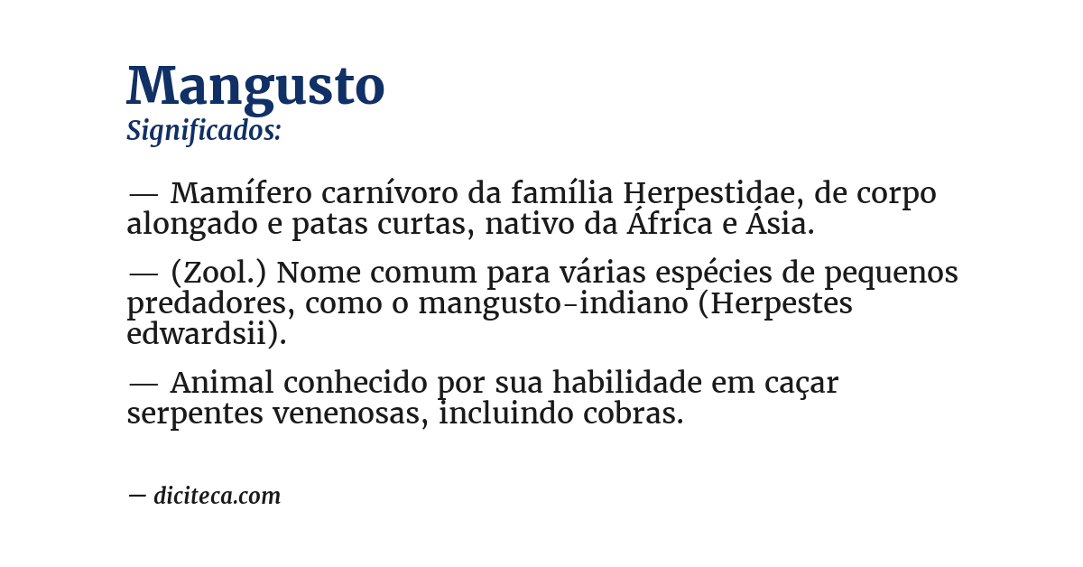 Significado de mangusto