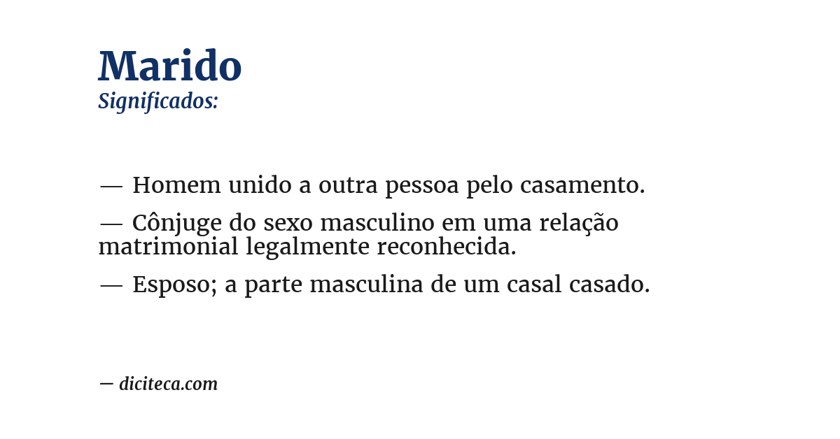 Significado de marido