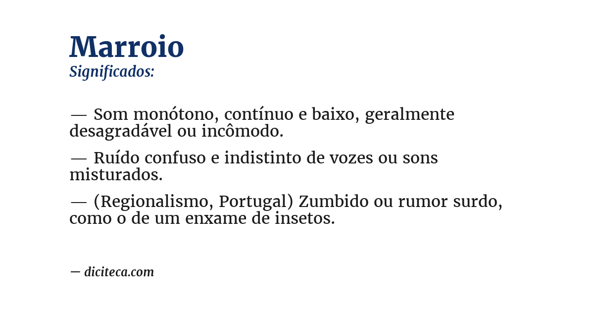 Significado de marroio
