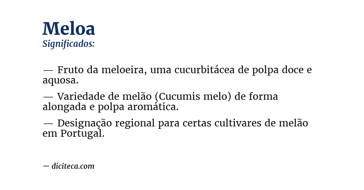 Significado de meloa