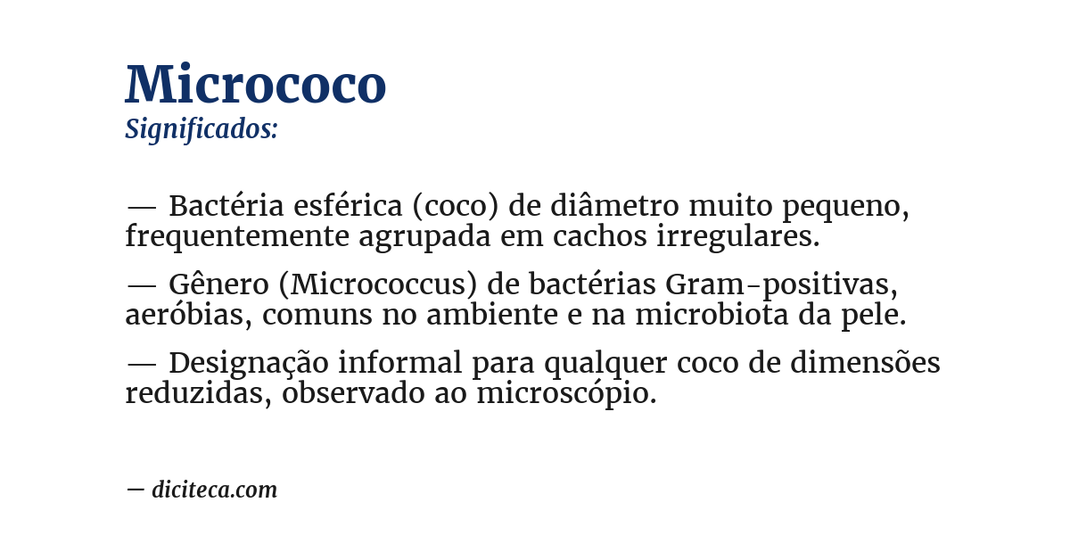 Significado de micrococo