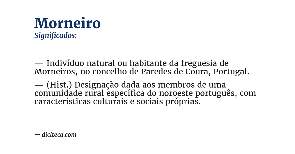 Significado de morneiro