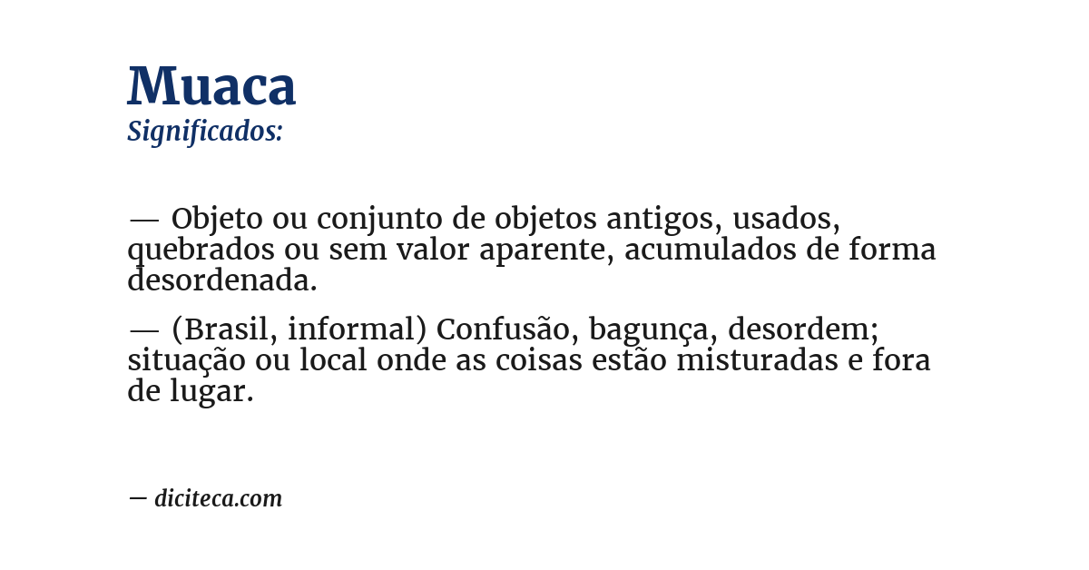 Significado de muaca