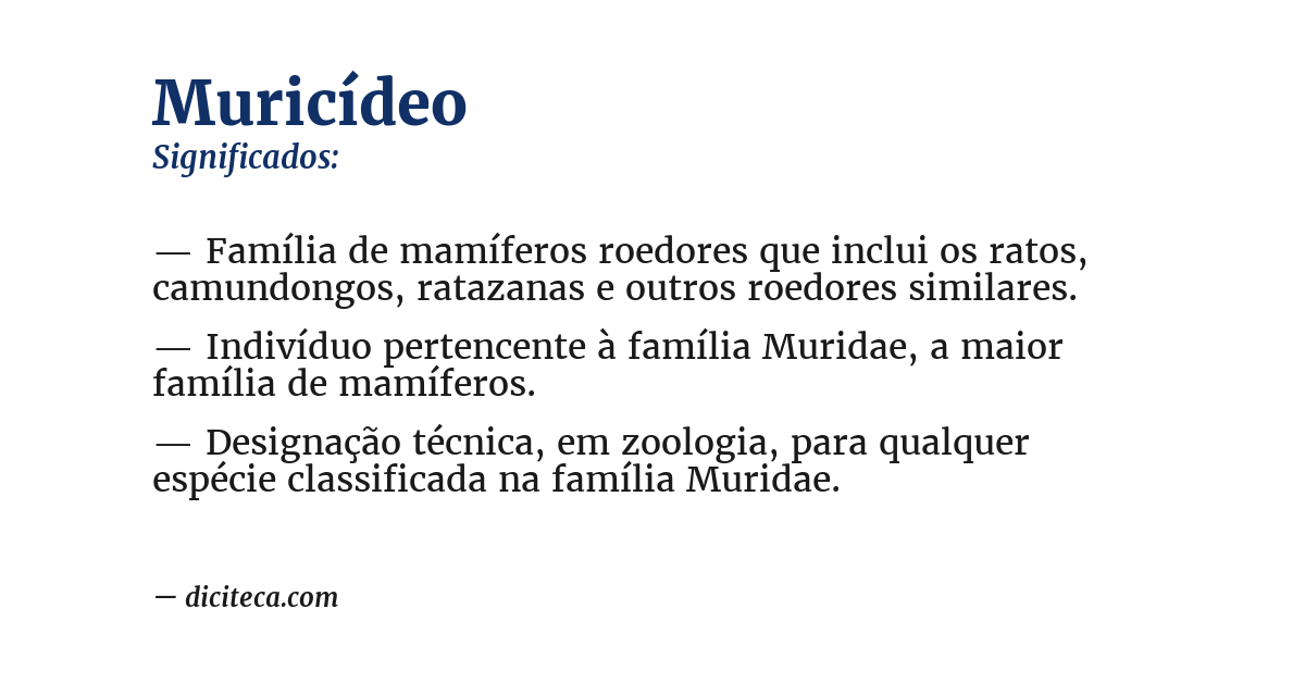 Significado de muricídeo