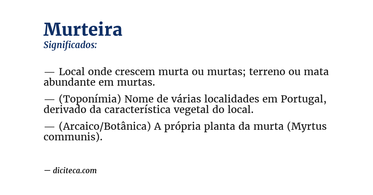 Significado de murteira