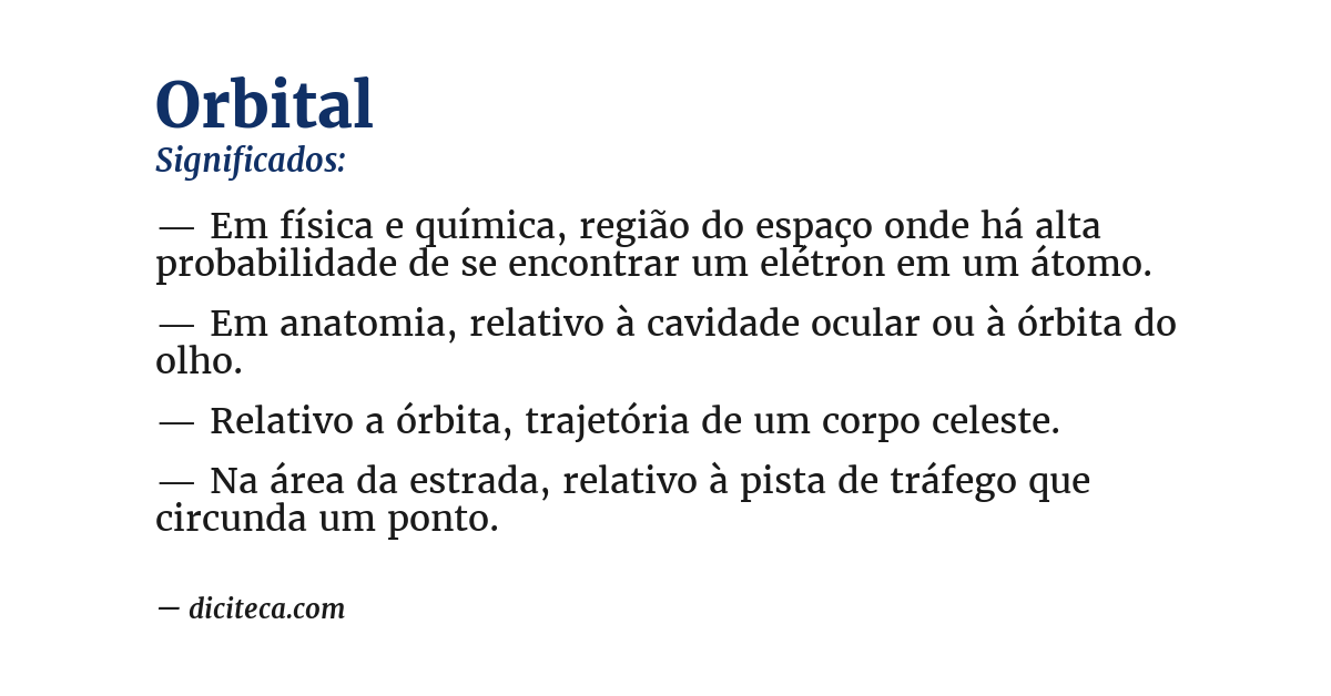 Significado de orbital