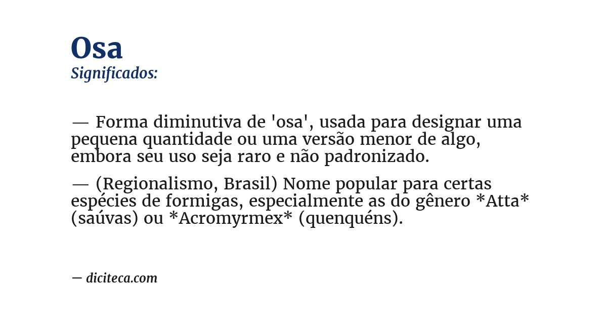 Significado de osa