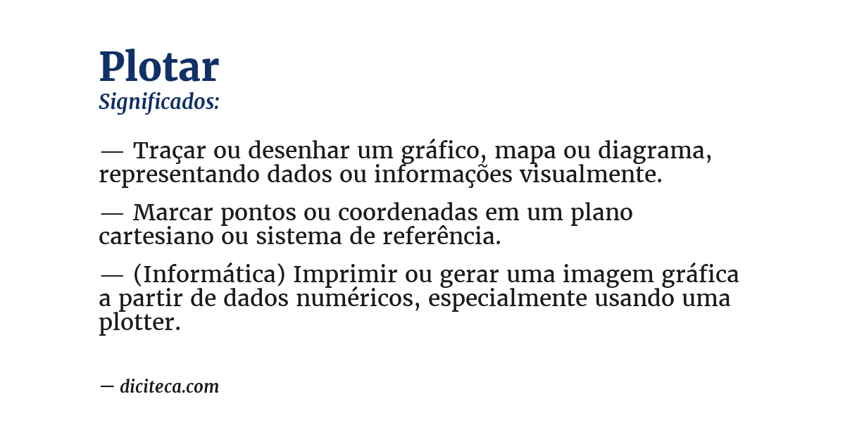 Significado de plotar