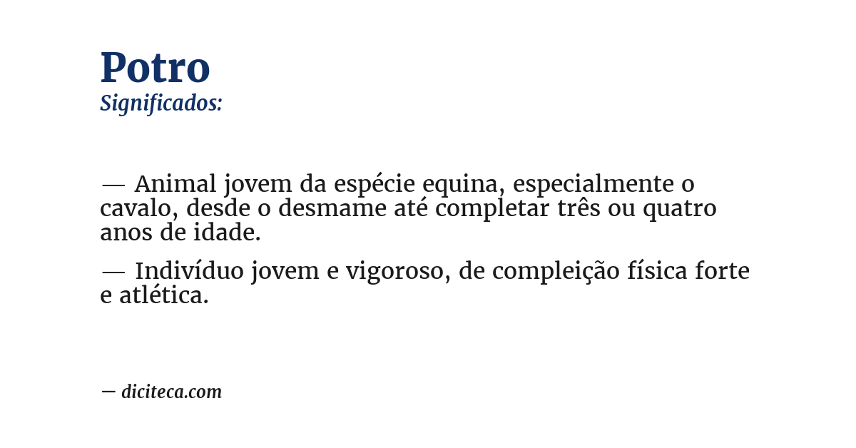 Significado de potro