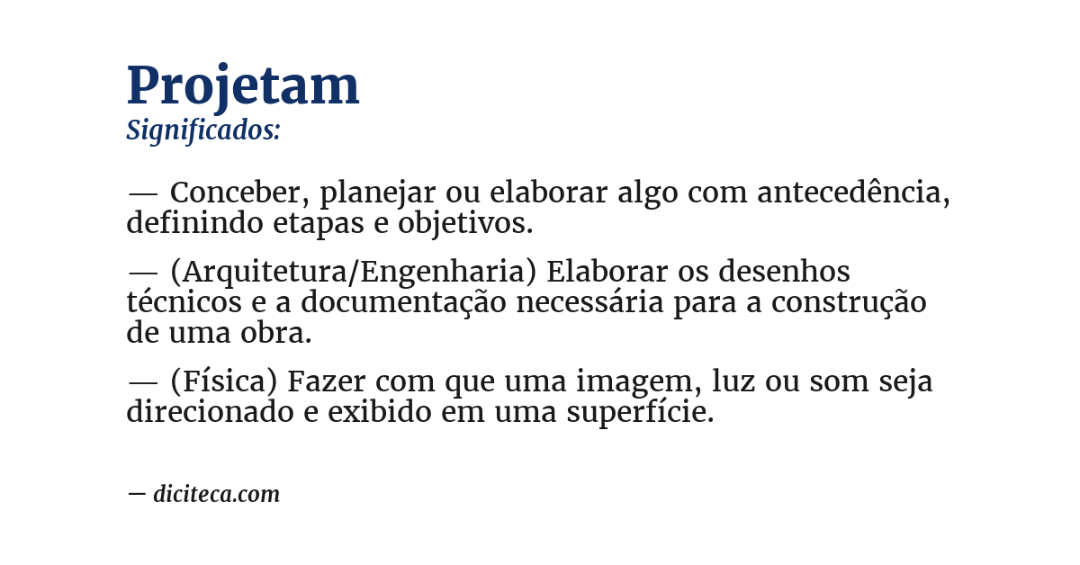 Significado de projetam