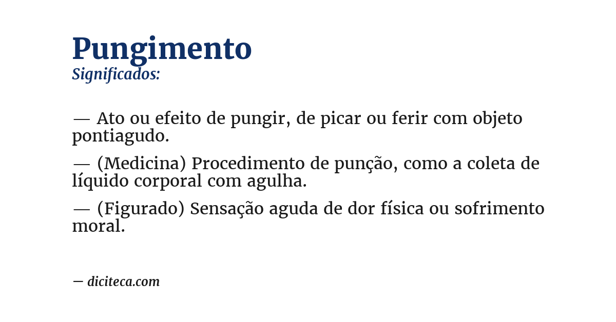 Significado de pungimento