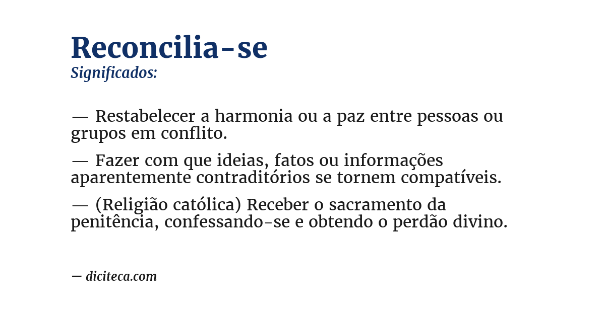 Significado de reconcilia-se