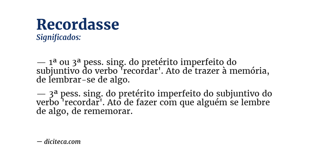 Significado de recordasse