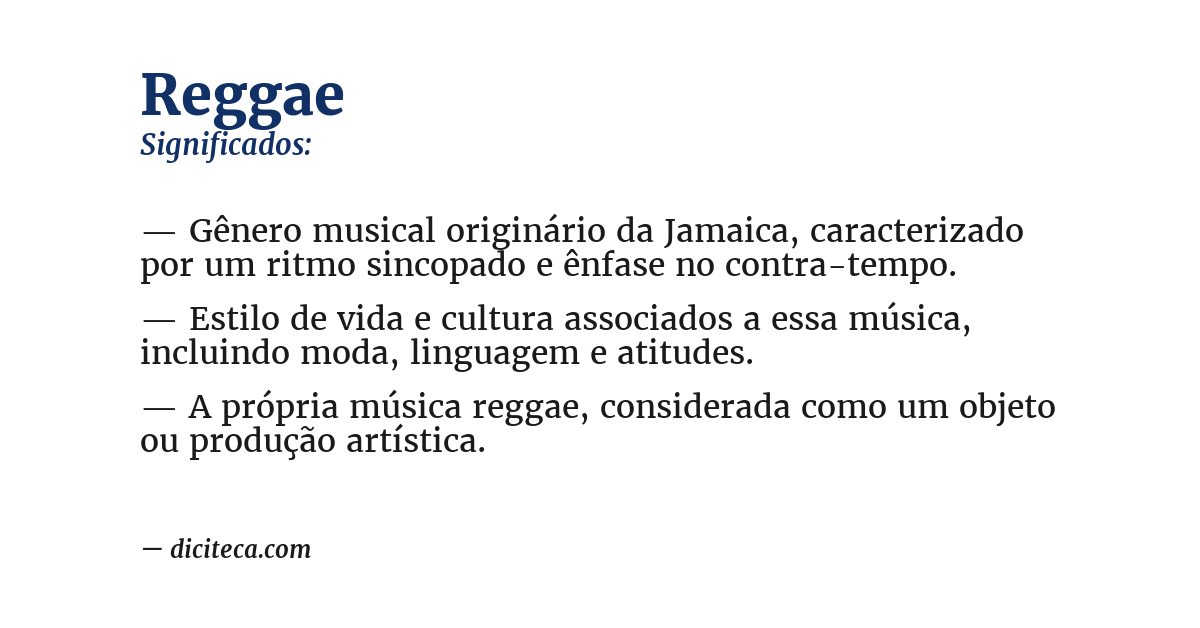 Significado de reggae