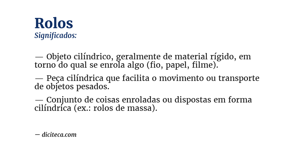 Significado de rolos