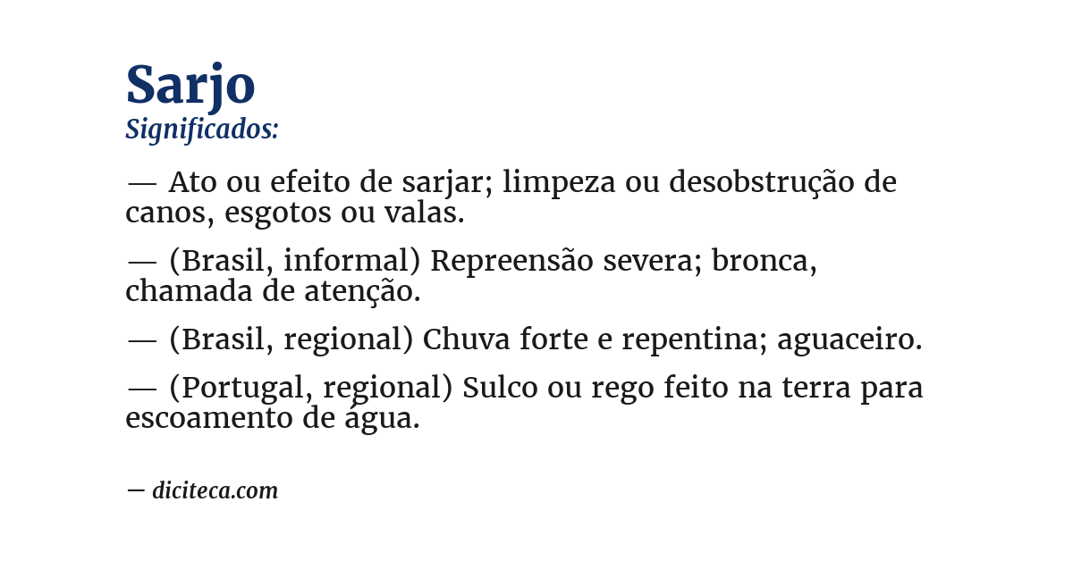 Significado de sarjo