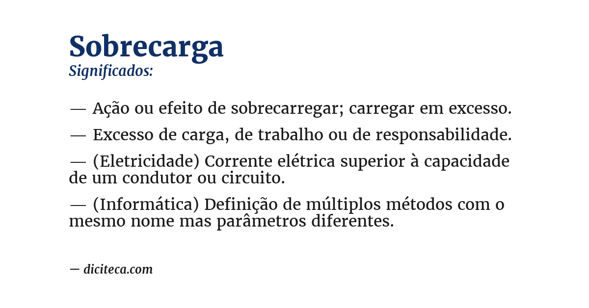 Significado de sobrecarga