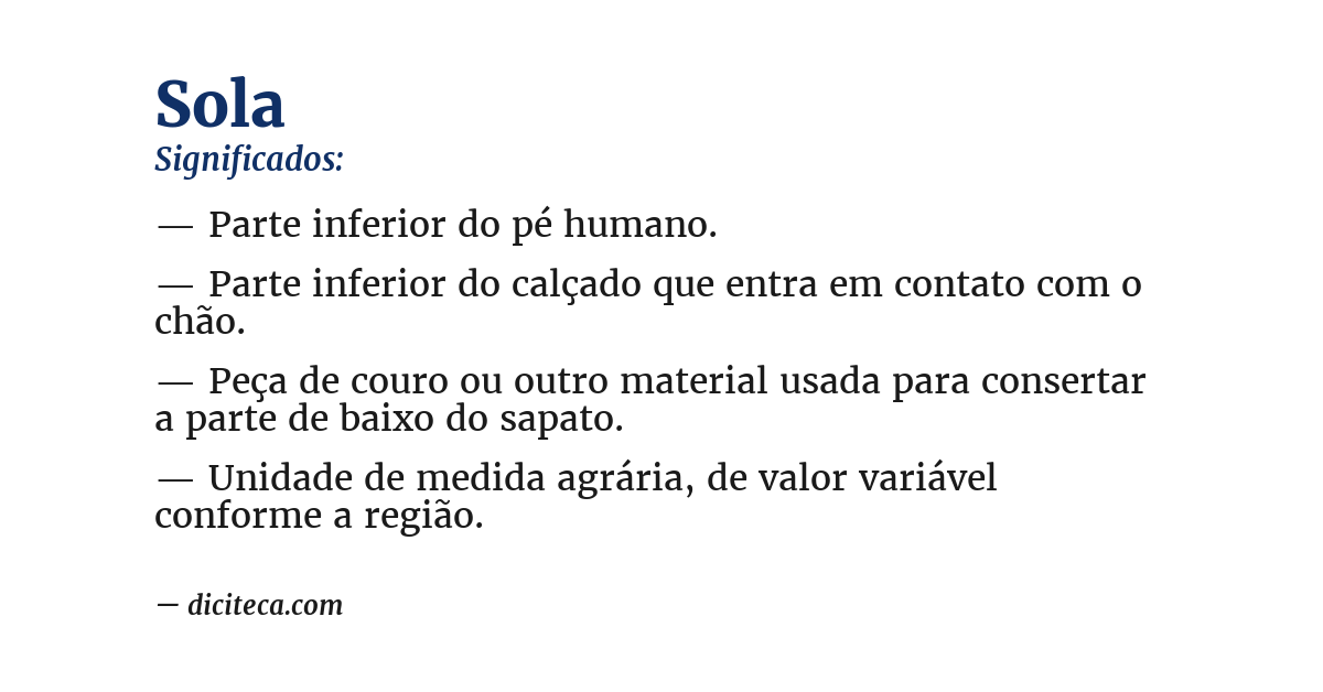Significado de sola