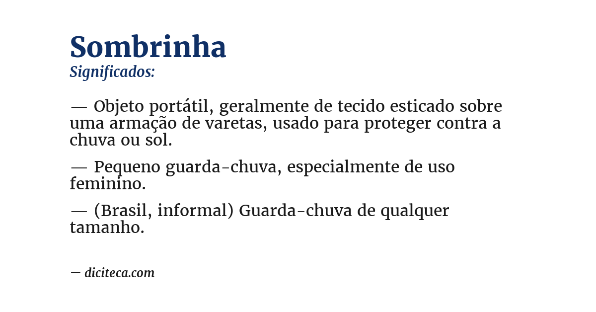 Significado de sombrinha