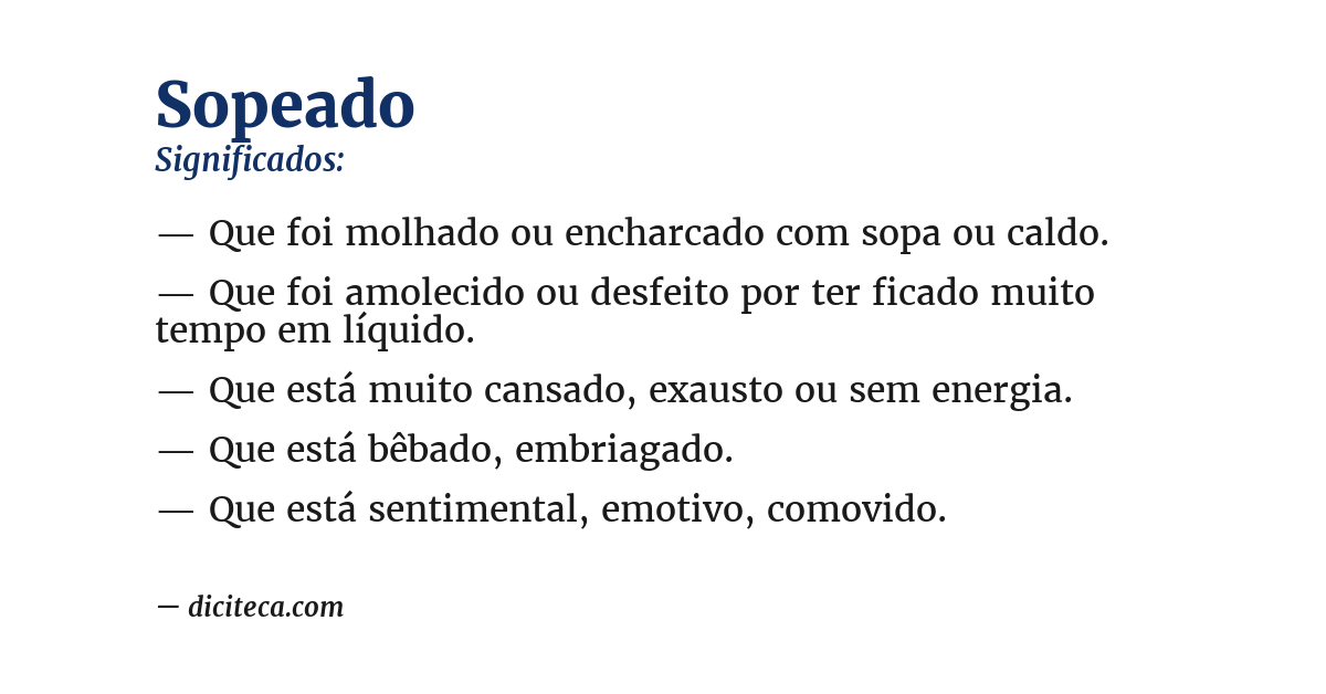 Significado de sopeado