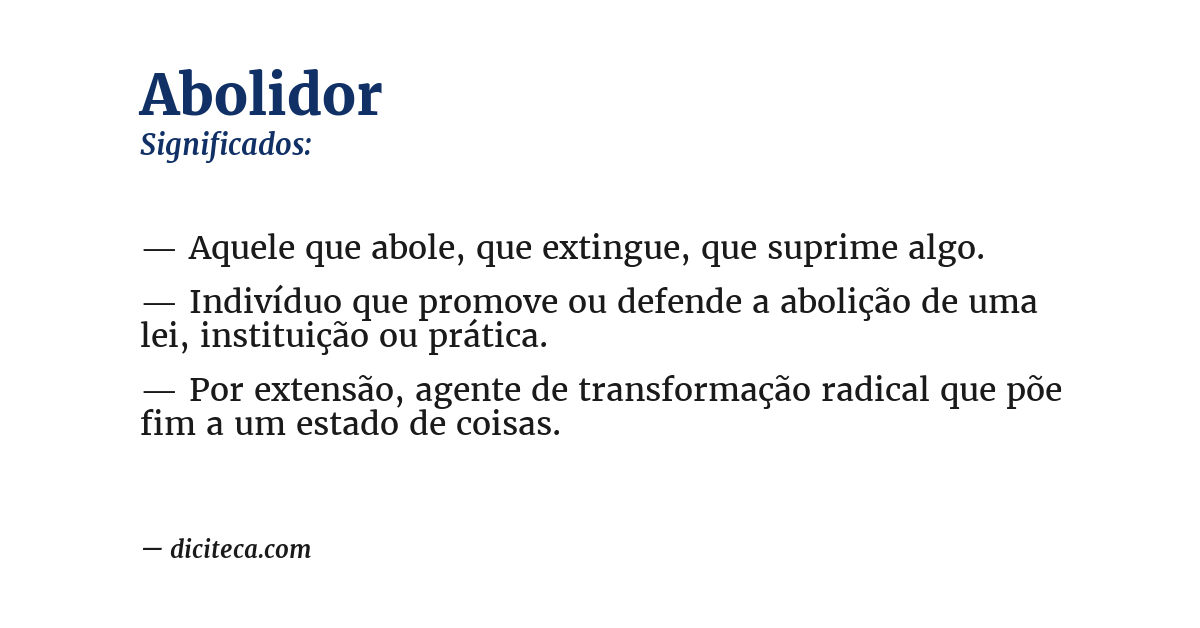 Significado de abolidor