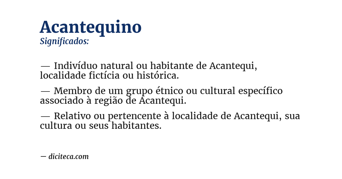 Significado de acantequino