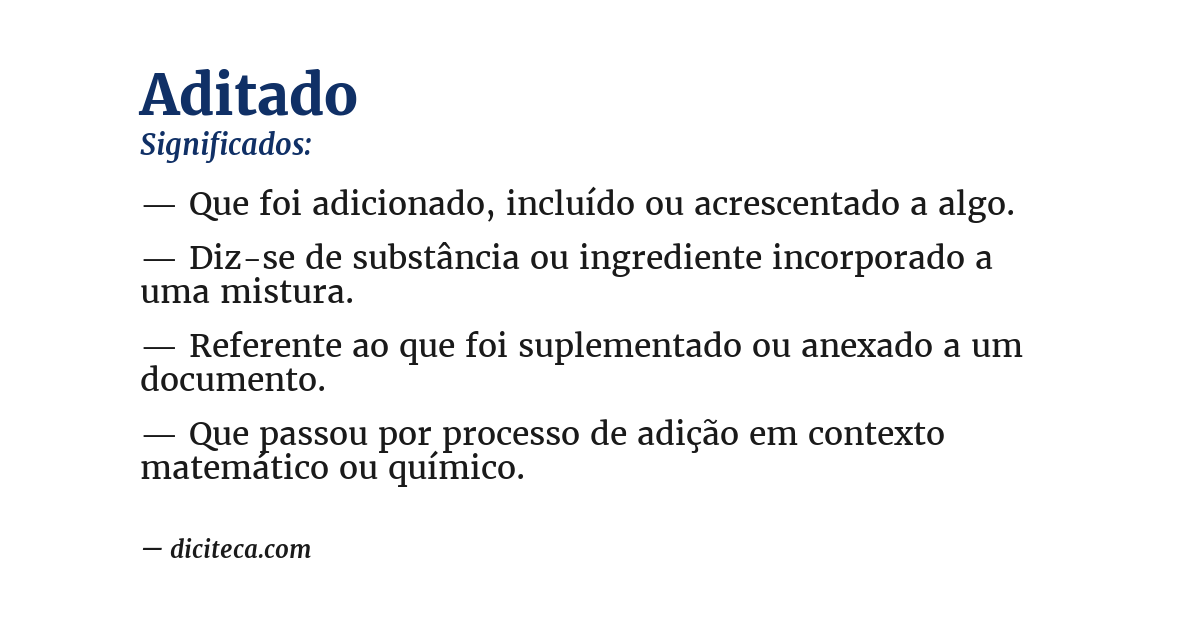 Significado de aditado