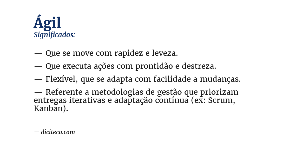 Significado de ágil