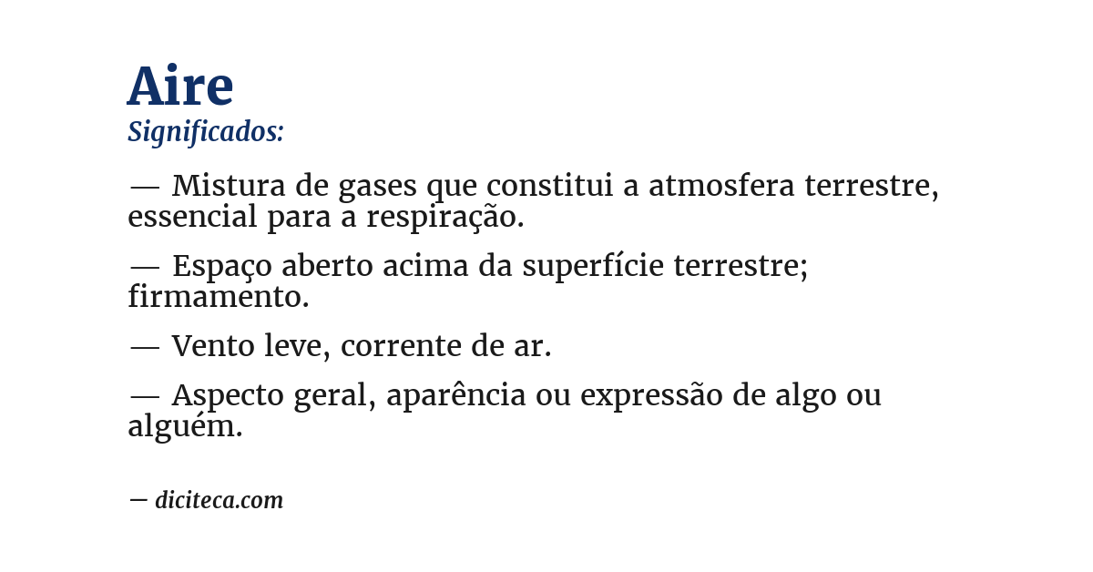 Significado de aire