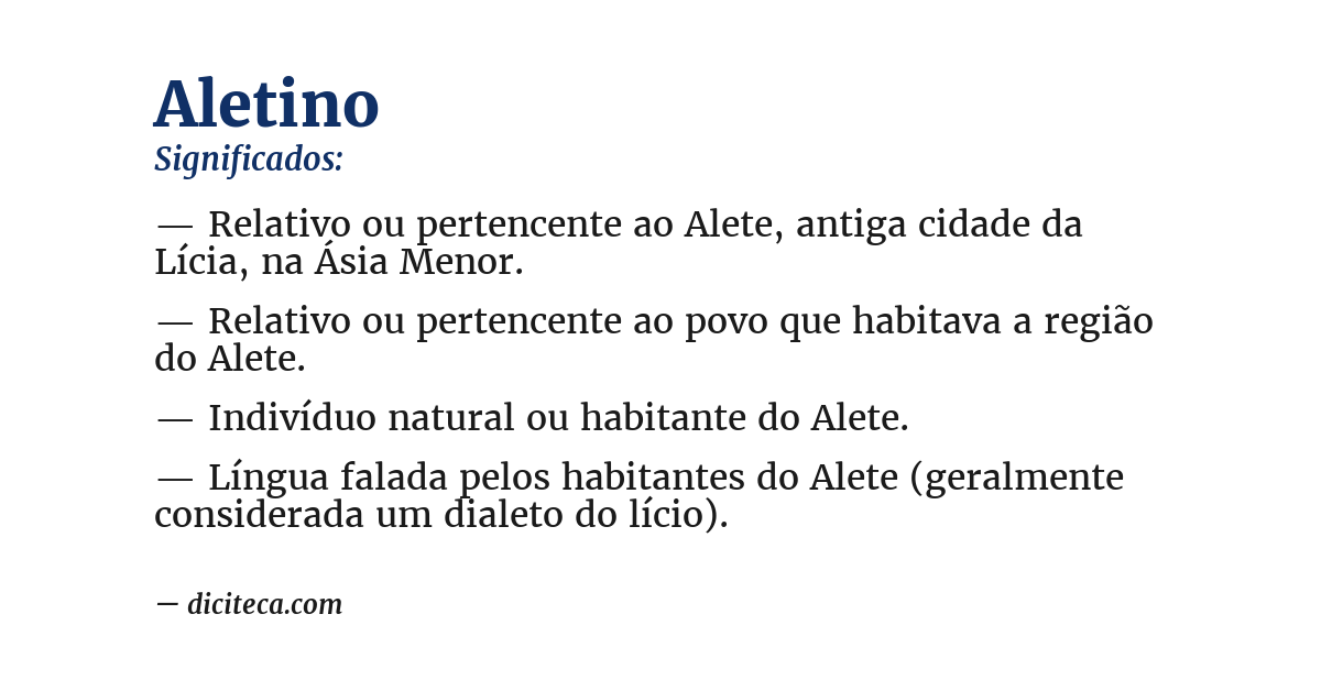 Significado de aletino
