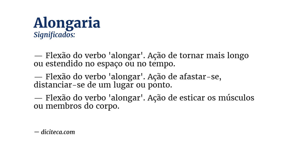 Significado de alongaria