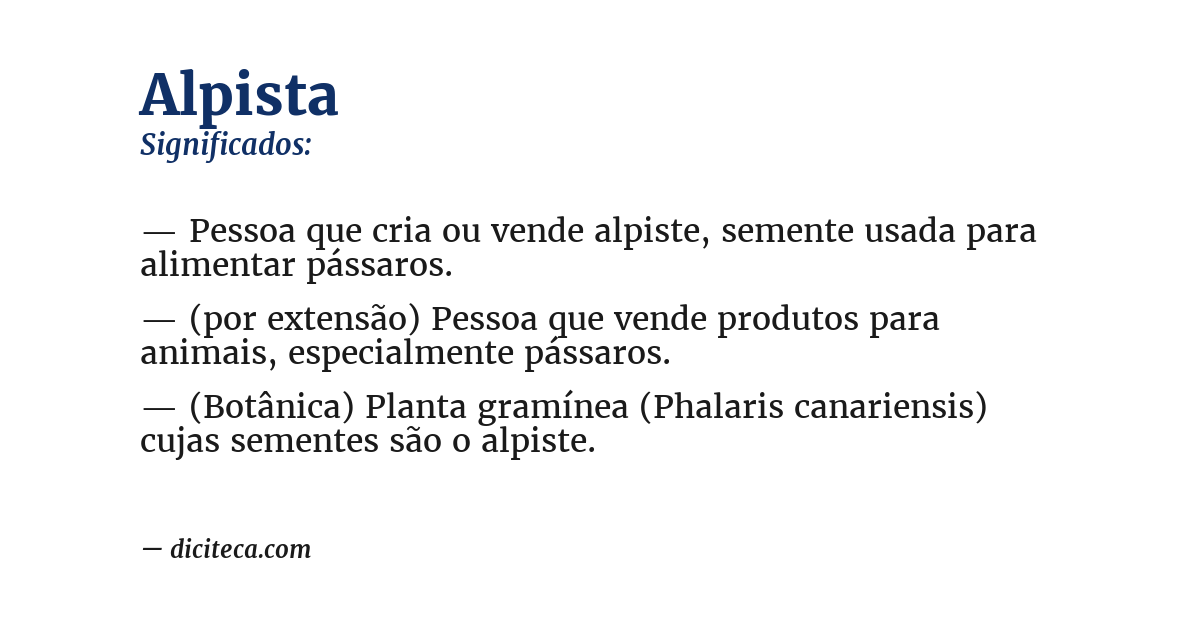Significado de alpista