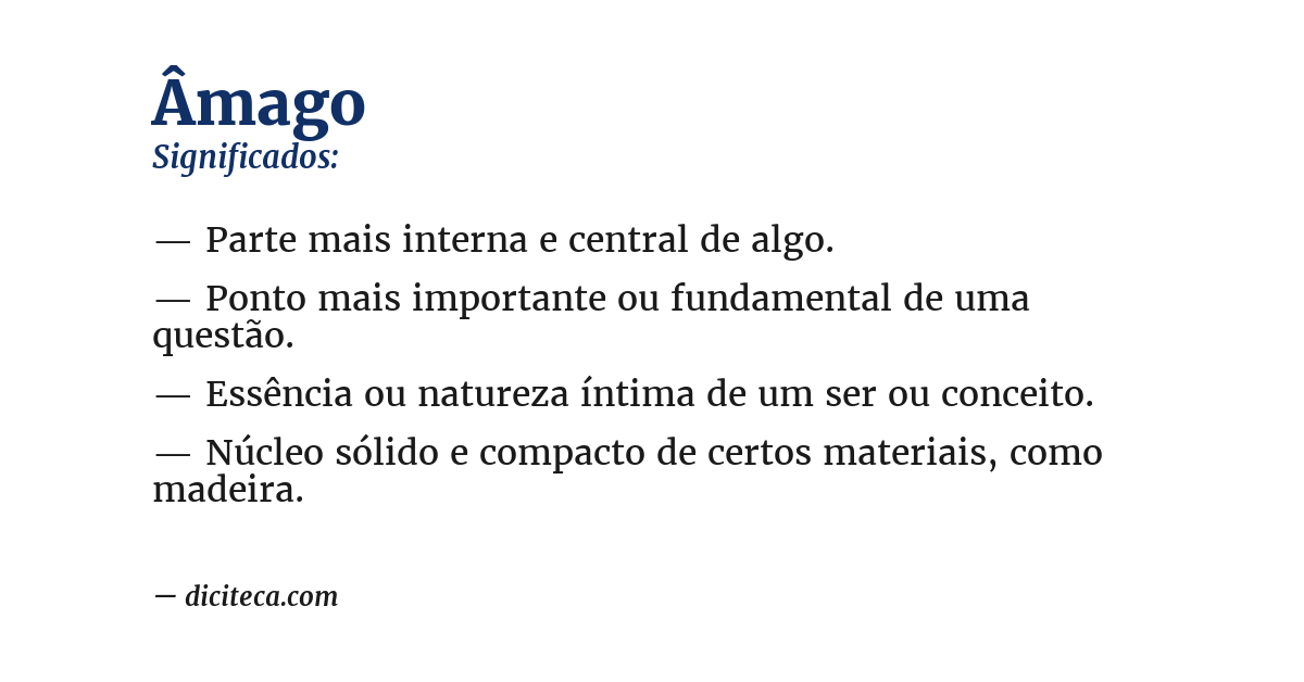Significado de âmago
