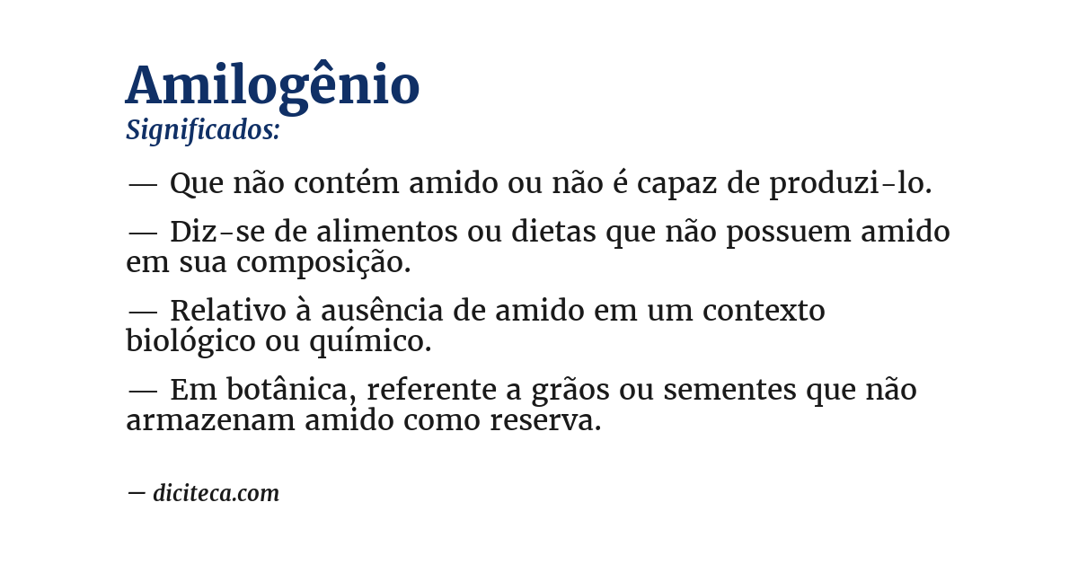 Significado de amilogênio