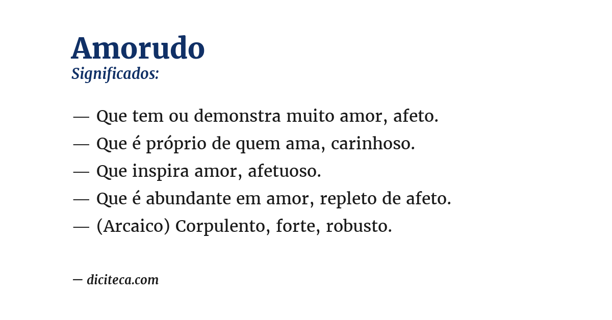 Significado de amorudo