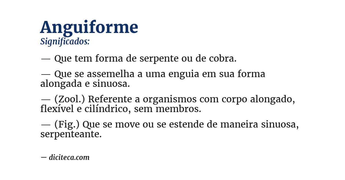 Significado de anguiforme