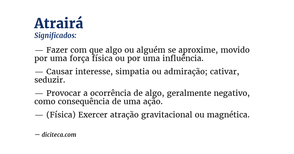 Significado de atrairá