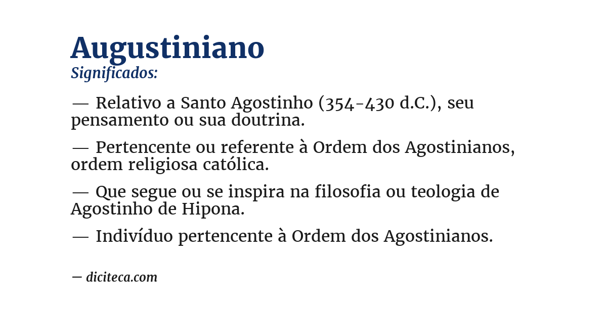 Significado de augustiniano