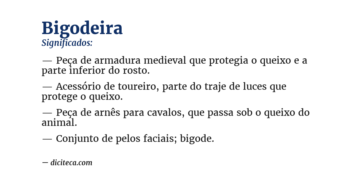 Significado de bigodeira