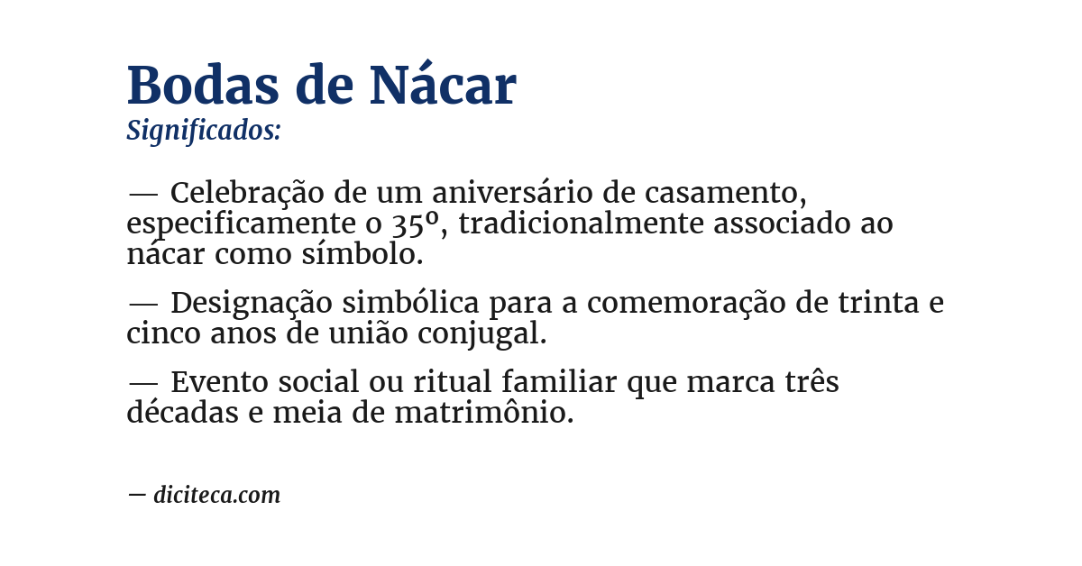 Significado de bodas de nácar