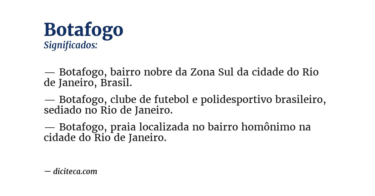 Significado de botafogo