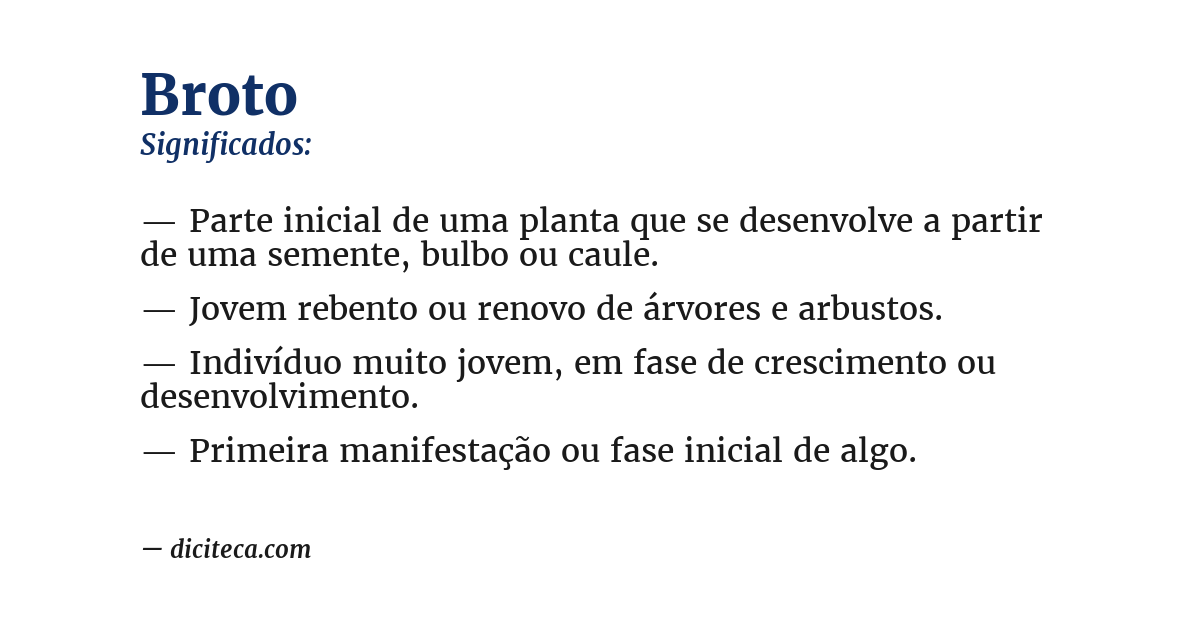 Significado de broto