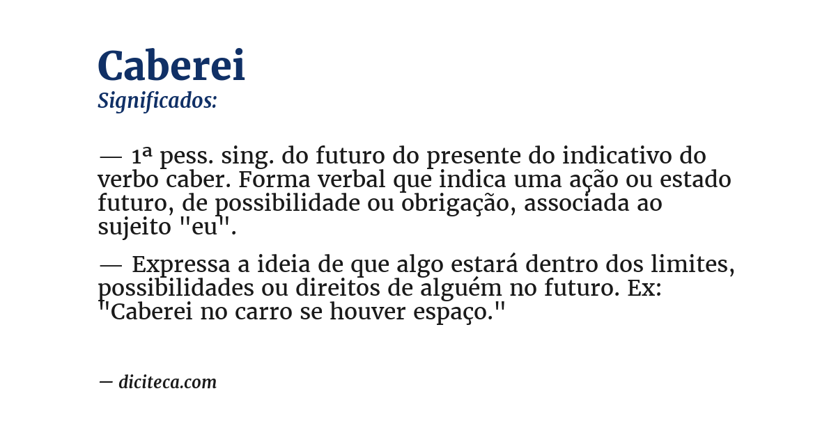 Significado de caberei