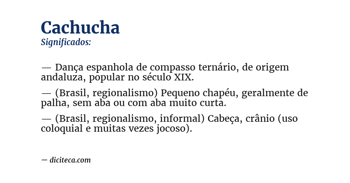 Significado de cachucha