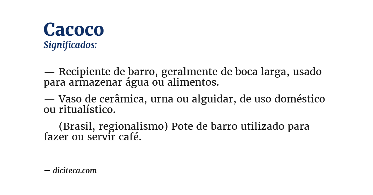 Significado de cacoco