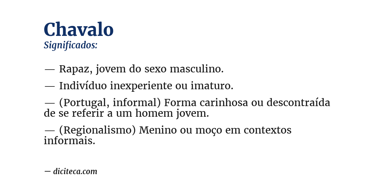 Significado de chavalo