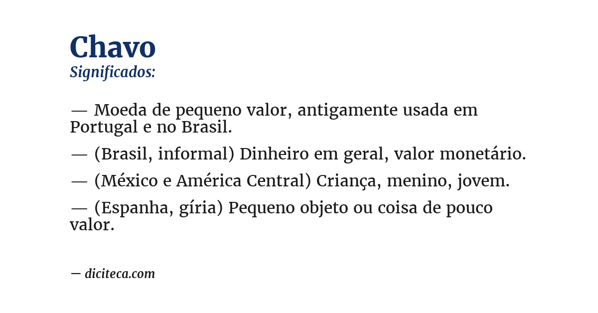 Significado de chavo
