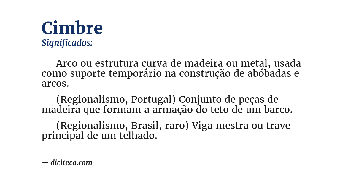 Significado de cimbre